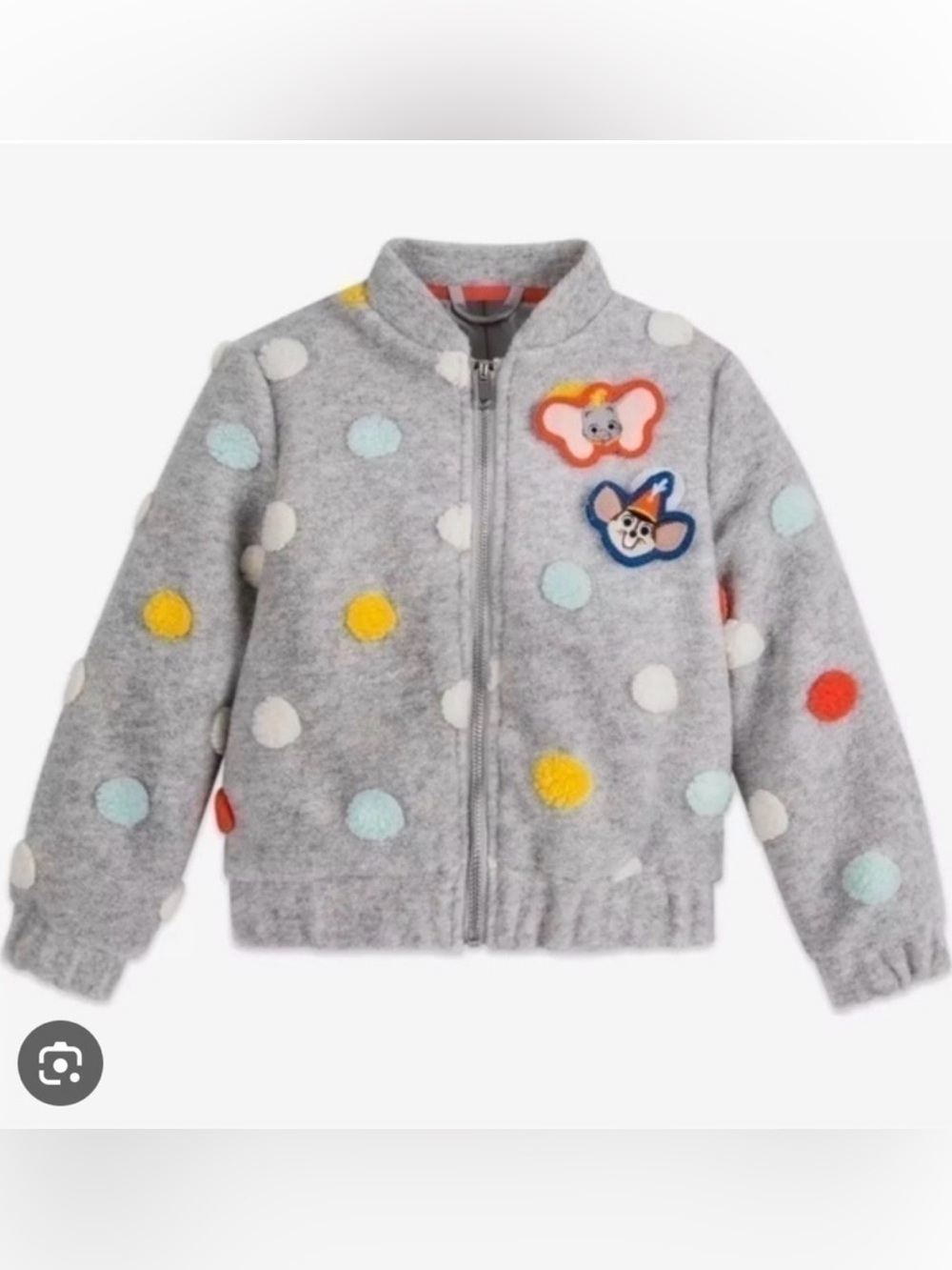 Disney Dumbo polka dot bomber jacket toddler sz 3T